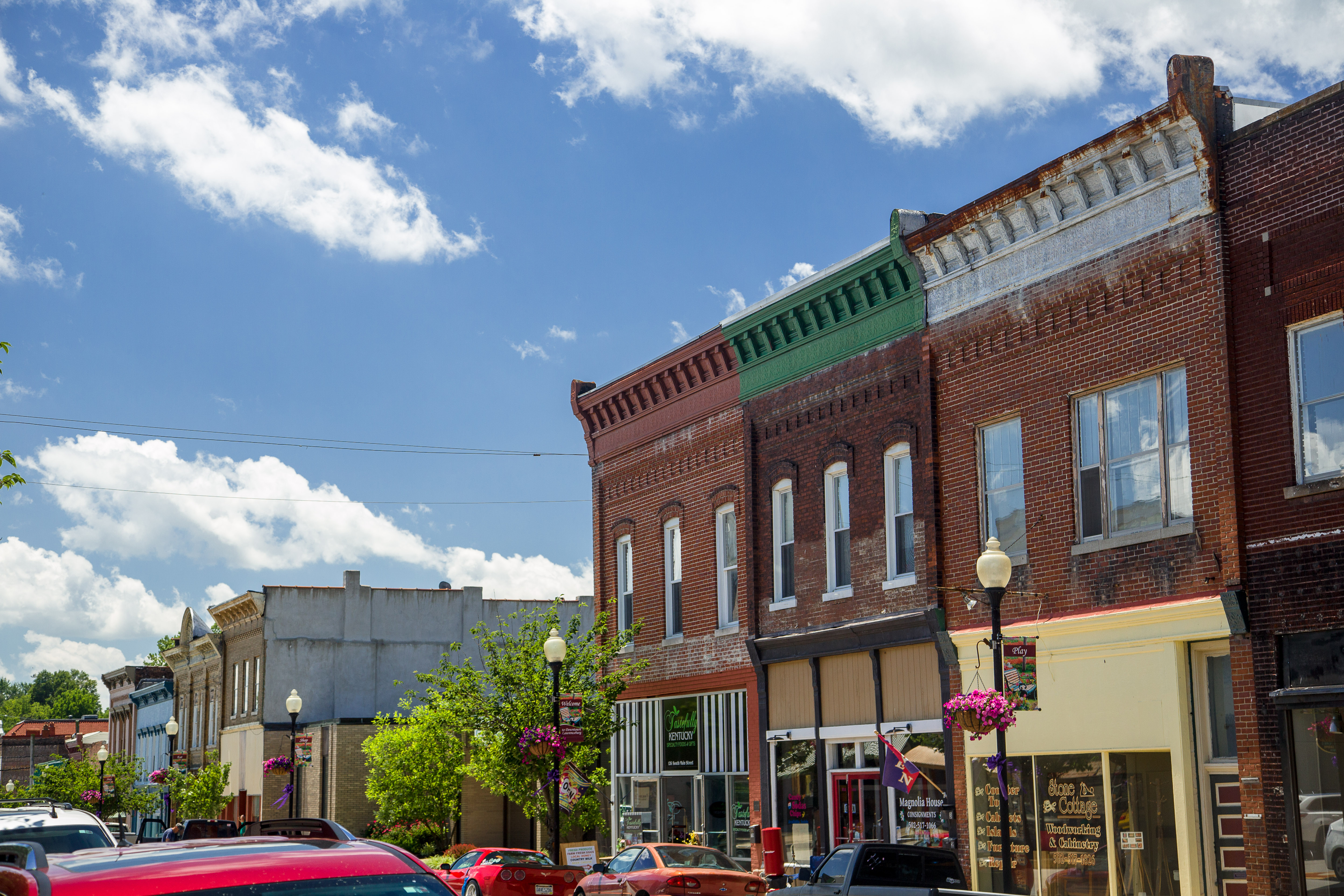 Storefronts along main street