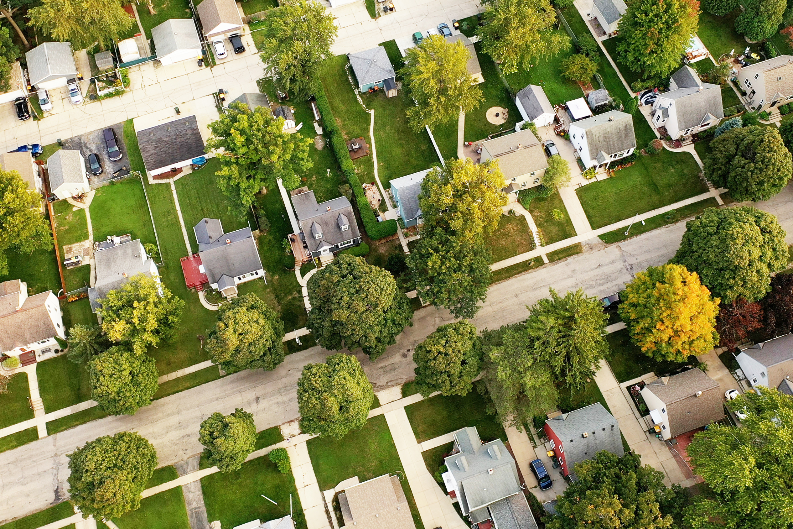 housing overview aerial photo