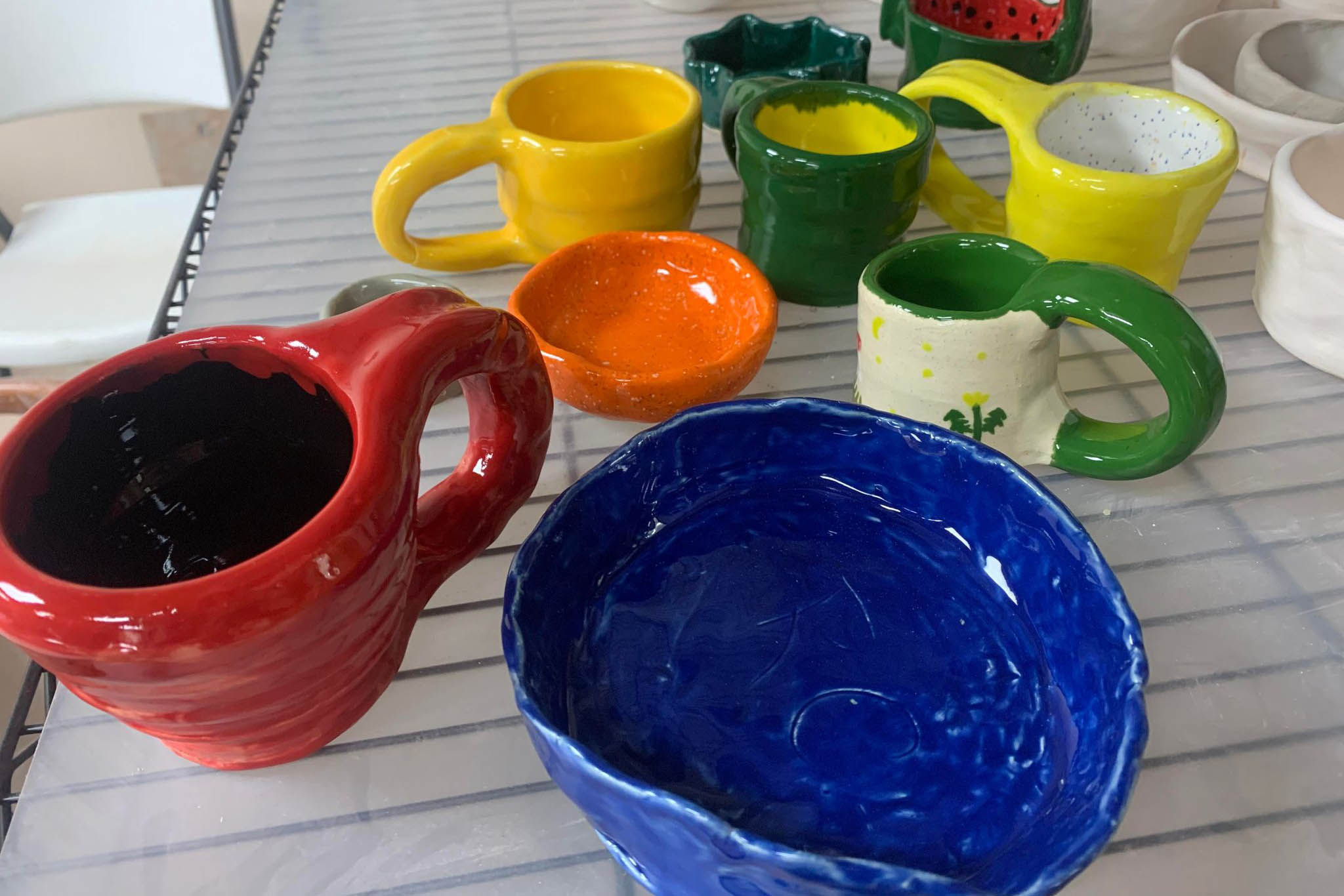 pottery class glazed work wayne county